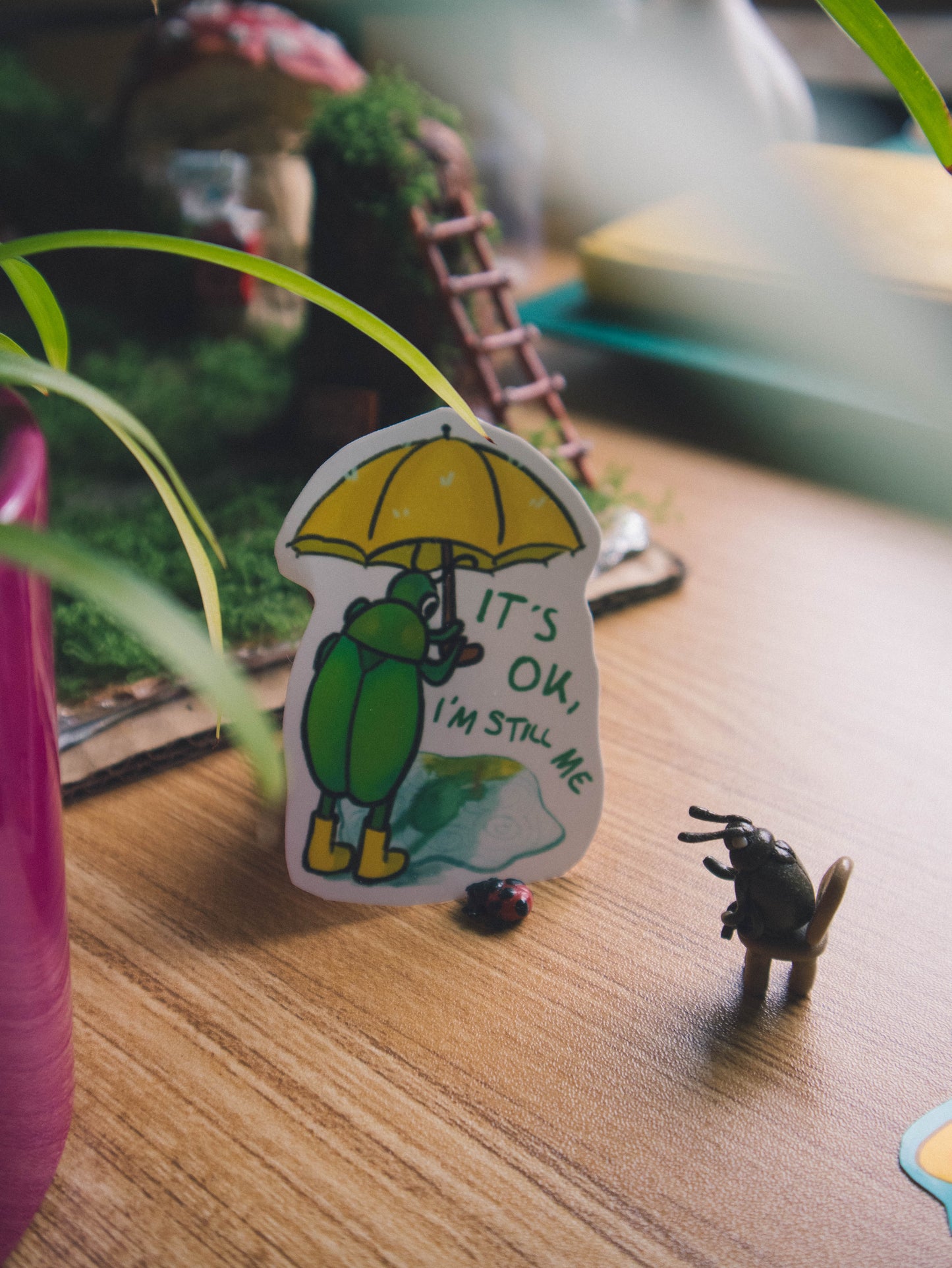 "It's ok, I'm still me" Bug Sticker