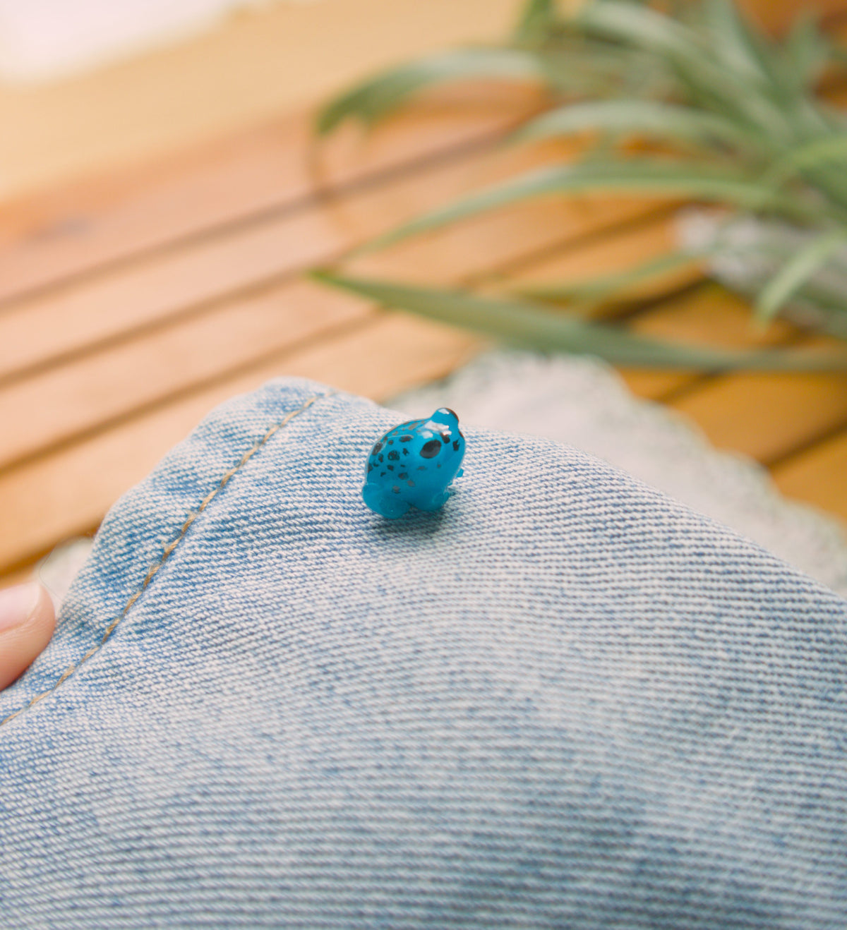 Blue Poison Dart Frog Pin
