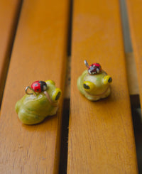 Frog and Ladybug Earrings
