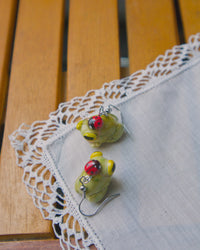 Frog and Ladybug Earrings