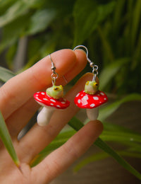 Mushroom Frogs Earrings