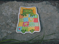 Did my best today Frog Sticker