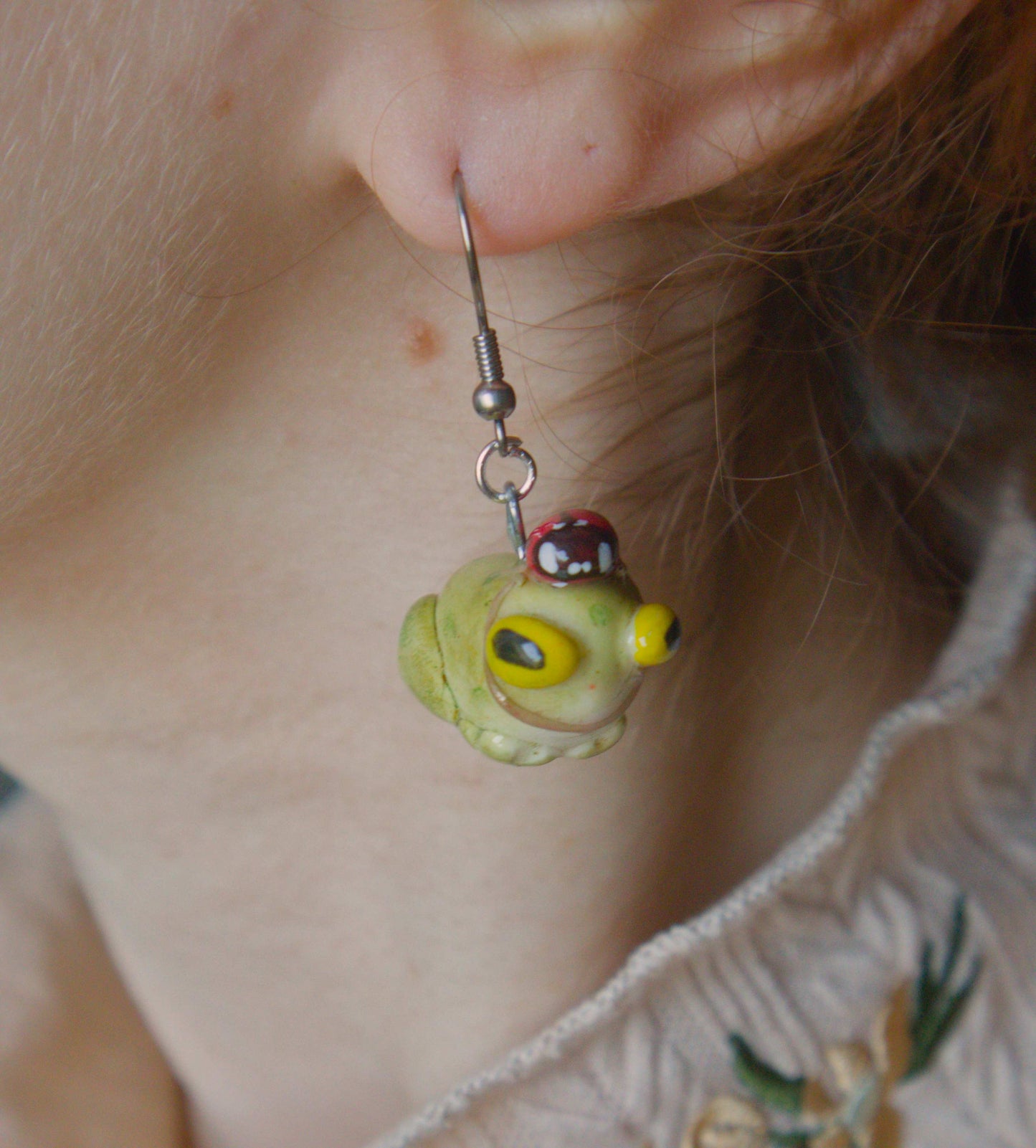 Frog and Ladybug Earrings