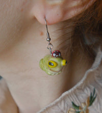 Frog and Ladybug Earrings
