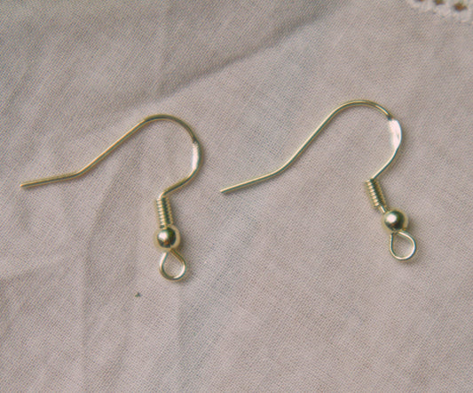 Change earring hooks: Gold plated sterling silver
