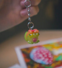 Silly Coquette Frog Keychain