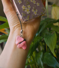 Pink Butterfly Phone Charms (b grade)