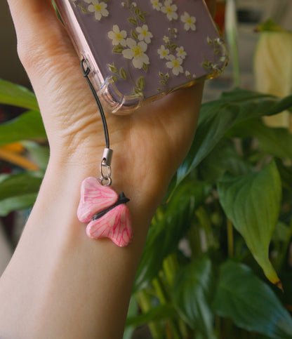 Pink Butterfly Phone Charms (b grade)