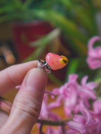 Pink and Jelly Frog Pin