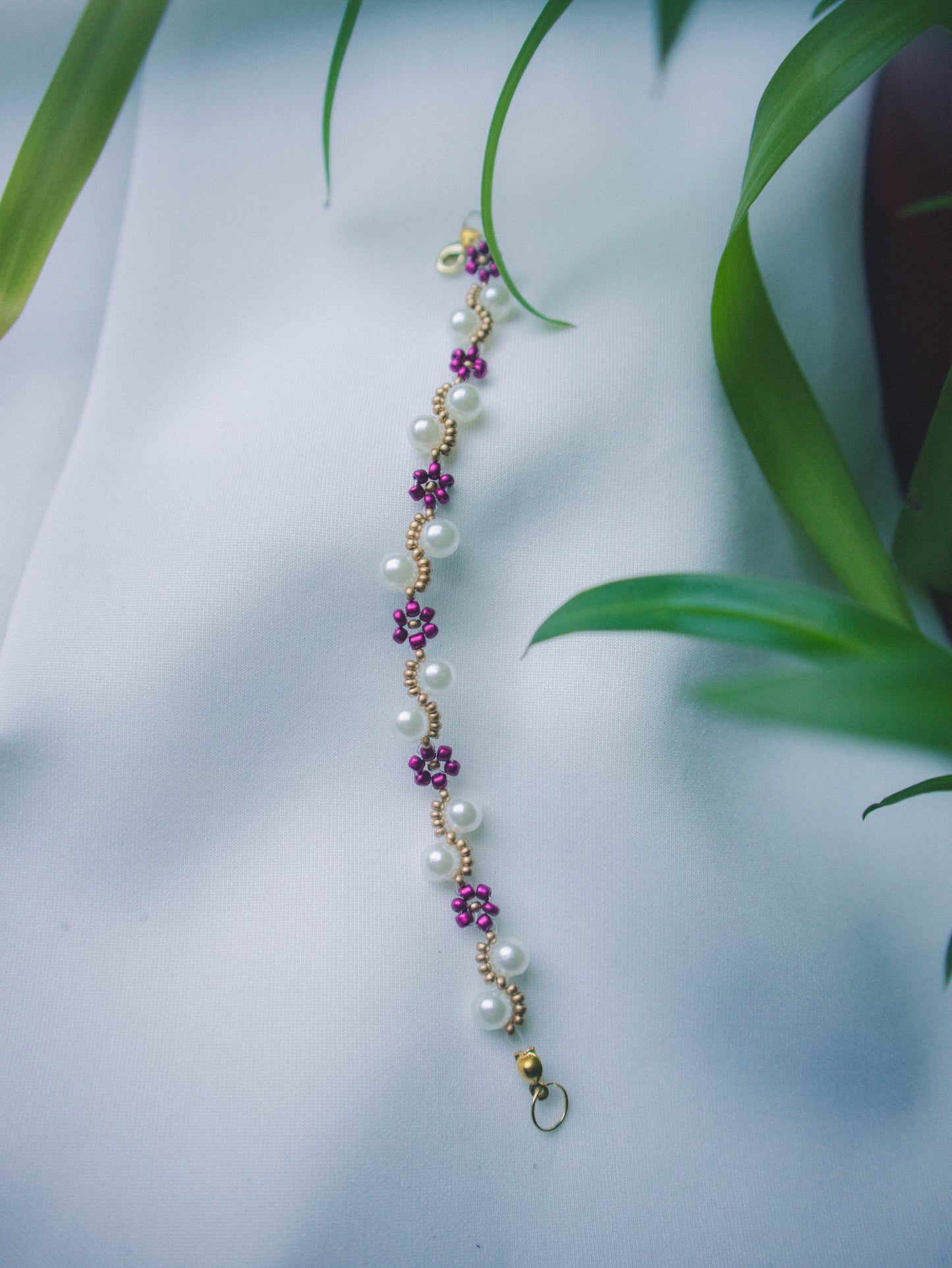 "Autumn Aster"-purple bracelet