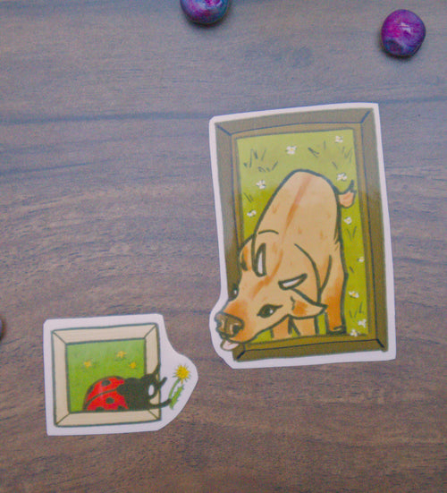 Cow and Ladybug Stickers