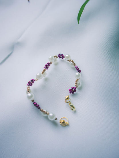 "Autumn Aster"-purple bracelet