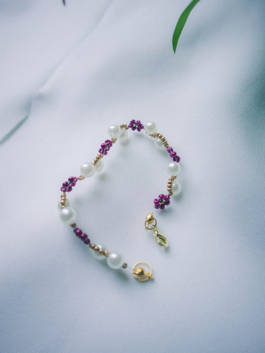 "Autumn Aster"-purple bracelet