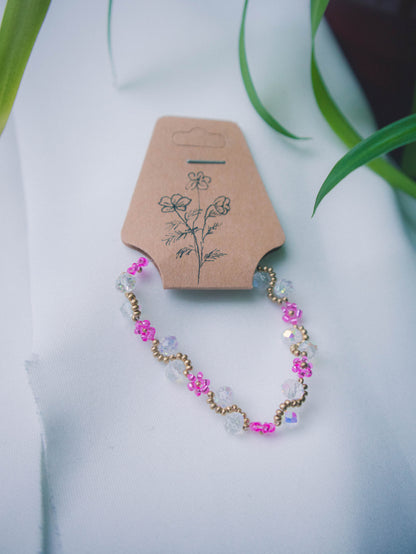 "Cosmea"-Bracelet pink