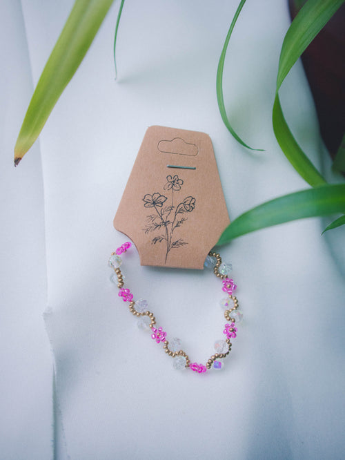 Cosmea-Bracelet pink
