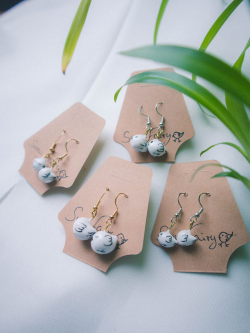 Tiny Birds Snow Fairy Earrings