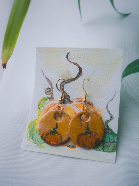 "Pumpkin"-Autumn Earrings