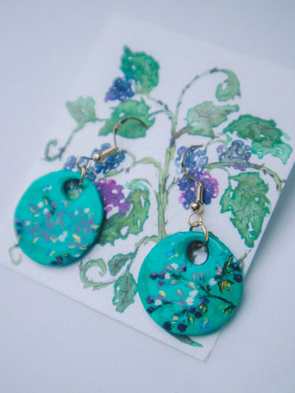 "Blackberries"- Earrings