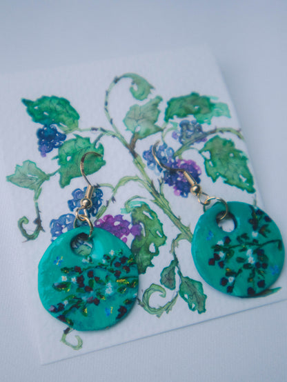 "Blackberries"- Earrings