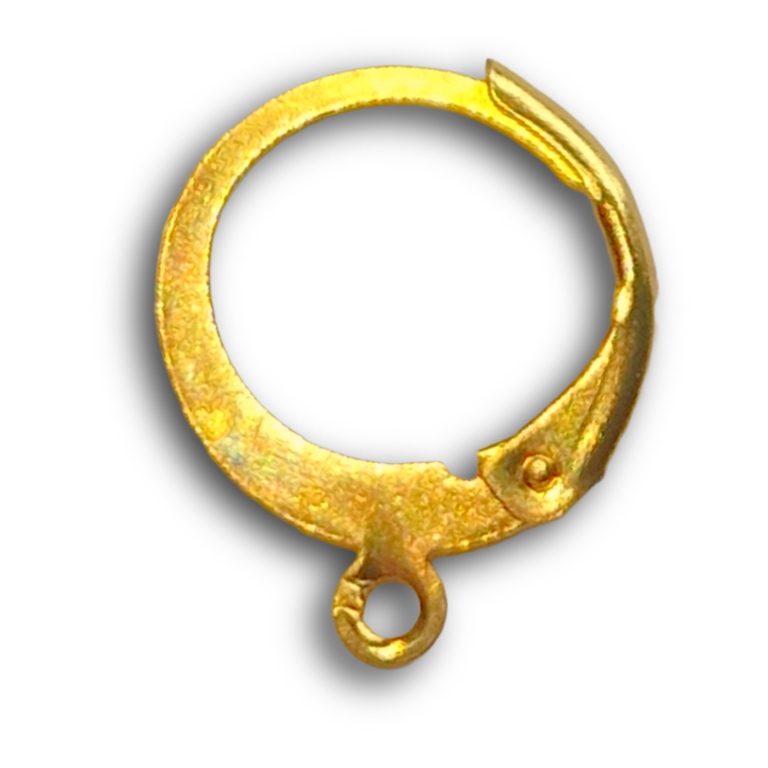 Gold-Plated Stainless Steel Leverback Hoop