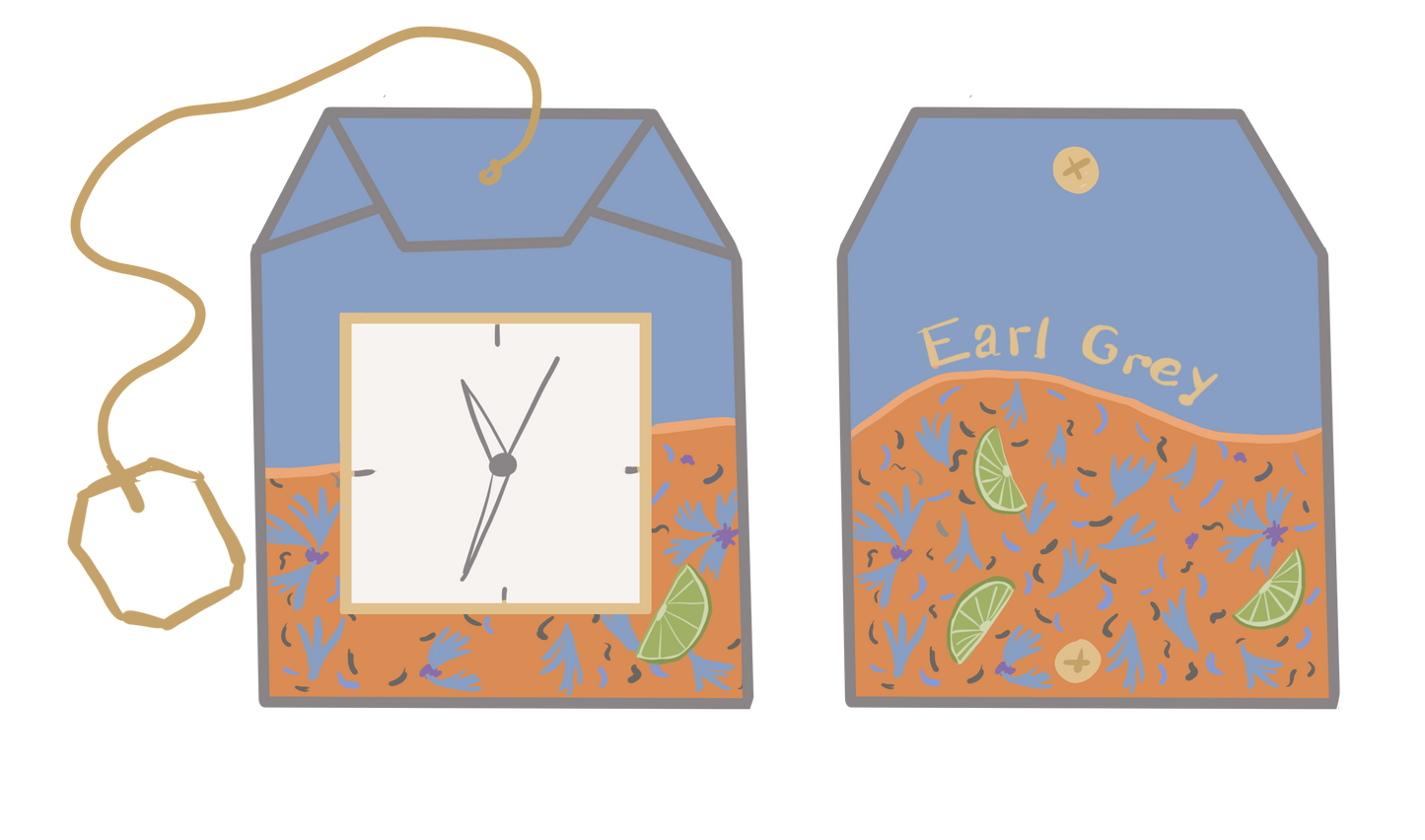 Teabag Watch Keychain