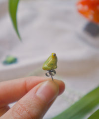 Tiny Frog Stud Earring