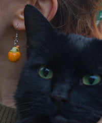 Pumpkin Frogs Earrings