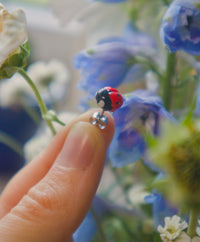 Tiny Ladybug Stud Earring