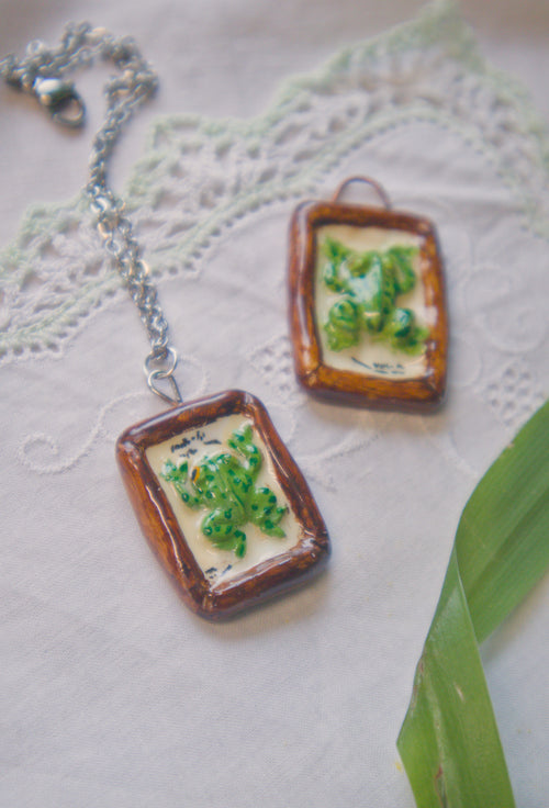 Framed Frog Necklace