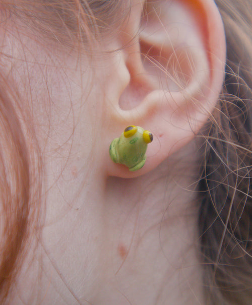Tiny Frog Stud Earring