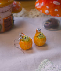 Pumpkin Frogs Earrings