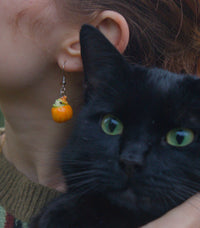 Pumpkin Frogs Earrings