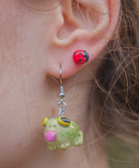 Tiny Ladybug Stud Earring