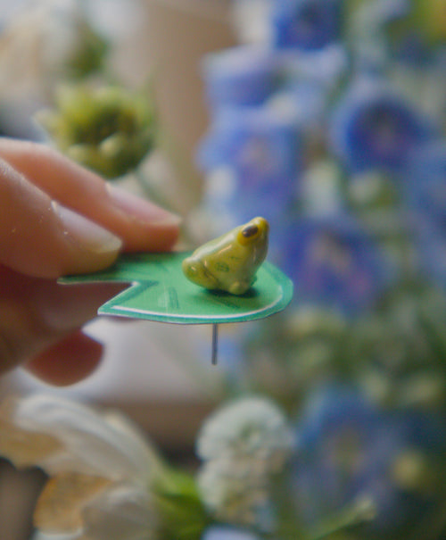 Tiny Frog Stud Earring