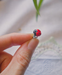 Tiny Ladybug Stud Earring