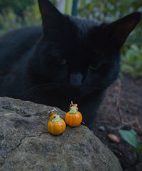 Pumpkin Frogs Earrings