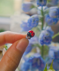 Tiny Ladybug Stud Earring