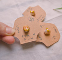 Green Frog and Brown Toad Pin